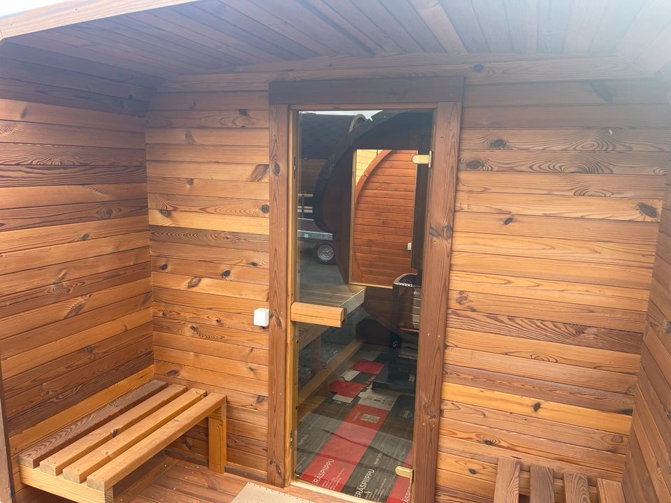 Sauna Cube mit Terrasse Thermoholz BIMSCH-2 in Wandlitz