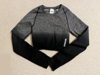 Gymshark Long Sleeve Crop Top - Black/ Black Marl in Gr. XS Hessen - Darmstadt Vorschau