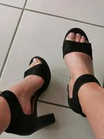 Paul Green*Sandaletten*Nubukleder*Schwarz*HighHeels*Plateau*36 Nordrhein-Westfalen - Kempen Vorschau