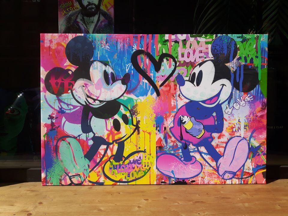 Micky POP ART Bild Leinwand KUNST Streetart Graffiti Bankystyle in Hamburg