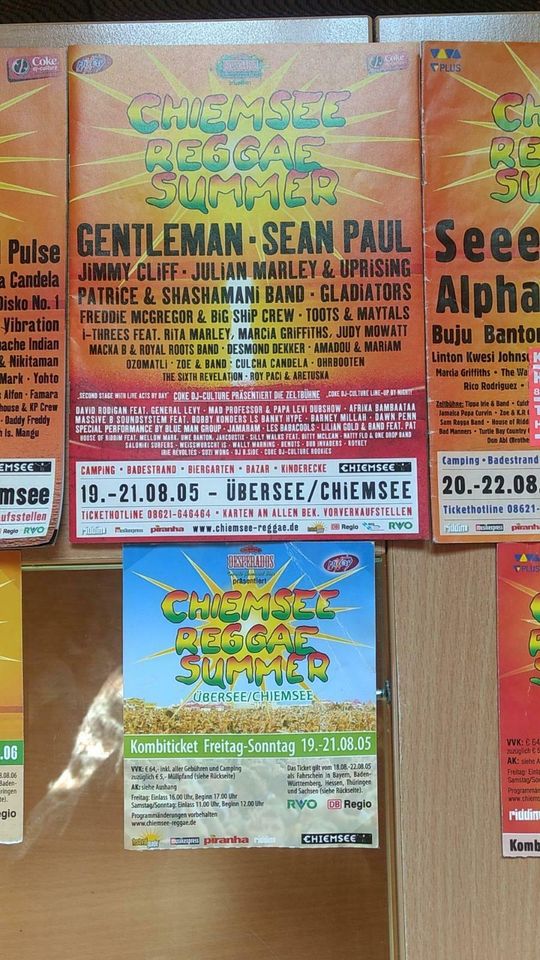 Chiemsee Reggae Summer Festival-/Programmhefte & Eintrittskarten in Rohrdorf