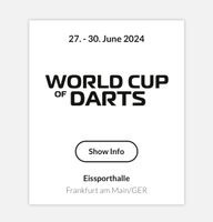 ♻️ Suche 2 x World Cup of Darts Tickets Frankfurt 29.06.24 ♻️ Sachsen-Anhalt - Halle Vorschau