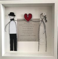 3D-Bilderrahmen Hochzeit mit Spruch handgemacht 25cm x 25cm Hessen - Künzell Vorschau