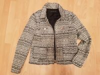 Zara Blazer Jacke Bouclé, Reißverschluss, schwarz weiß, 36 / S Kreis Pinneberg - Halstenbek Vorschau