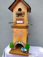 Vogel Villa Vogelhaus mediterran handgefertigt 13x13x48cm Baden-Württemberg - Höpfingen Vorschau