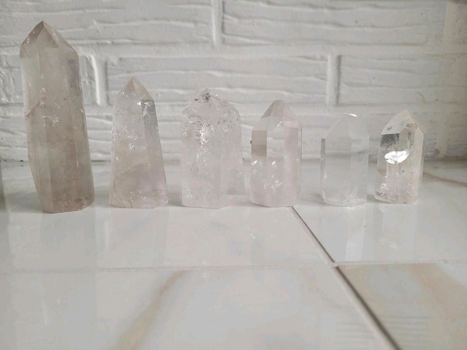 Bergkristall Spitzen, verschiedene Größen in Kirn