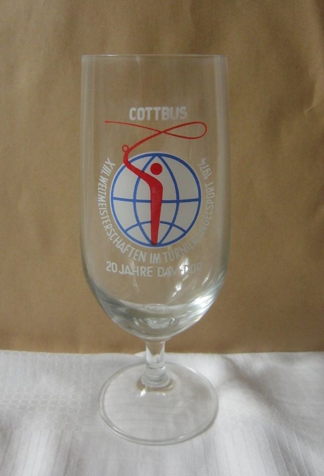 Bierglas, XIII. WM imTurnierangelsport Cottbus 1974 in Höckendorf