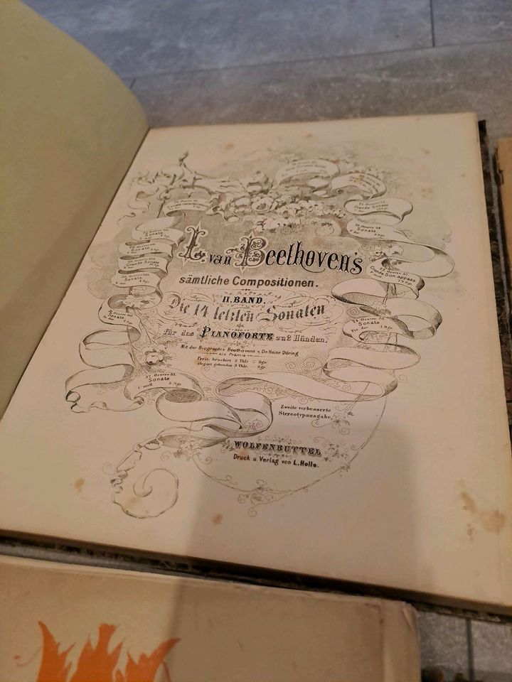 Alte Notenbücher Hefte Violine Klavier antik Mozart Beethoven in Dresden
