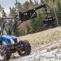 Kranarm mit Greifer und Rotator Euroaufnahme  Für Holz Kellfri Thüringen - Heilbad Heiligenstadt Vorschau