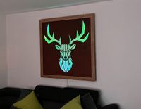 **Hirsch Leuchtbild – Edles Wandbild mit LED-Beleuchtung** Nordrhein-Westfalen - Eslohe Vorschau