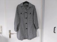 Zara Oversize Mantel XS S 34 36 Schwarz Weiß Karo Hemdjacke Niedersachsen - Jork Vorschau