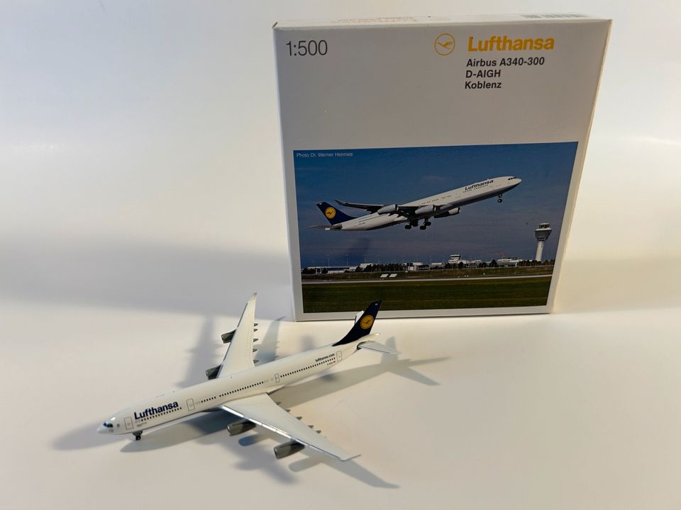 Herpa Wings Lufthansa Airbus A340-300 „Koblenz“ in Reutlingen