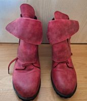 Lederstiefeletten rot im "Robin-Hood" Design. NEU! Hessen - Linden Vorschau