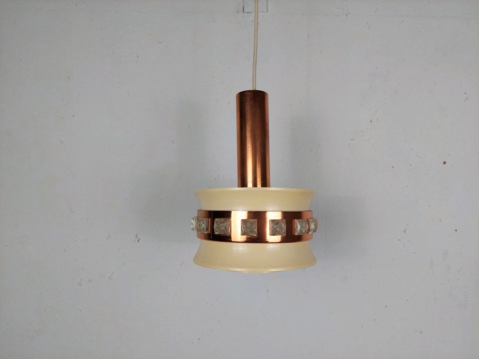 Mid Century Space Age Hängeleuchte Metall Lampe Pendelleuchte VEB in Berlin