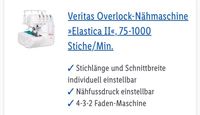 Veritas Overlock Nähmaschine NEU Hessen - Ehrenberg (Rhön) Vorschau