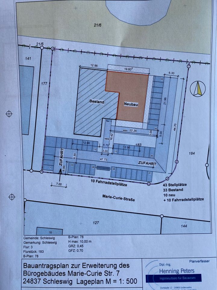 Erstbezug im Neubau: Ca. 150 qm neue Bürofläche (Gestaltung nach Wunsch) in Schleswig