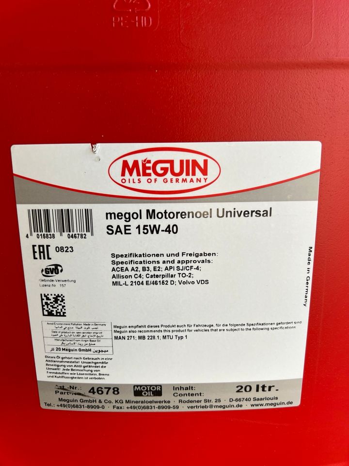 megol Motorenoel Universal SAE 15W-40 in Saarbrücken