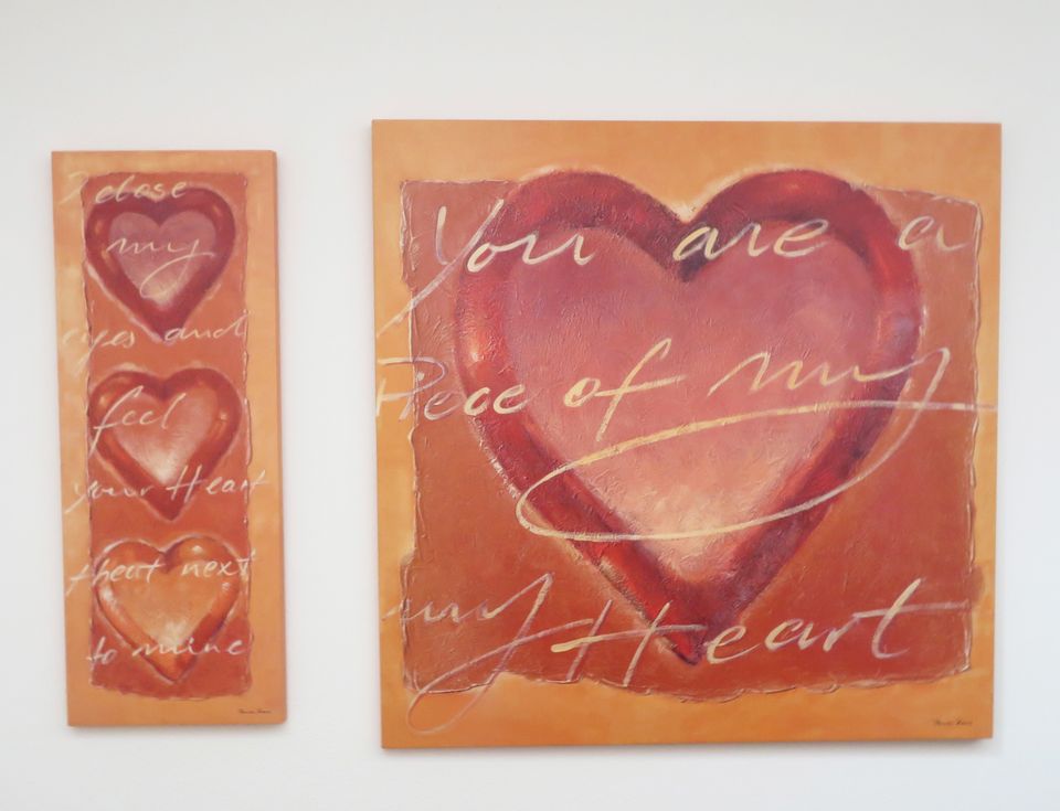 Leinwand Bild Set, mit Herz "You are a piece of my heart" - 88 cm in Wadern