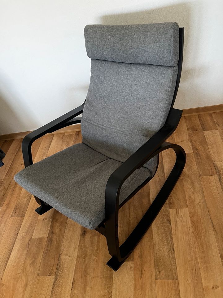 IKEA Poämg Schwingsessel Sessel grau schwarz TOP ZUSTAND in Bevergern