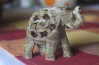 Skulptur Elefant Speckstein Figur in Figur handgeschnitzt rar Nordrhein-Westfalen - Siegburg Vorschau