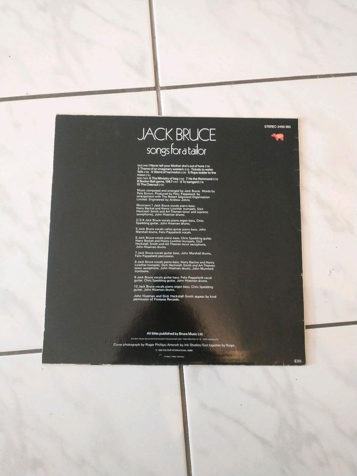 Jack Bruce songs for a Tailor LP Schallplatten Vinyl LPs top in Rudersberg