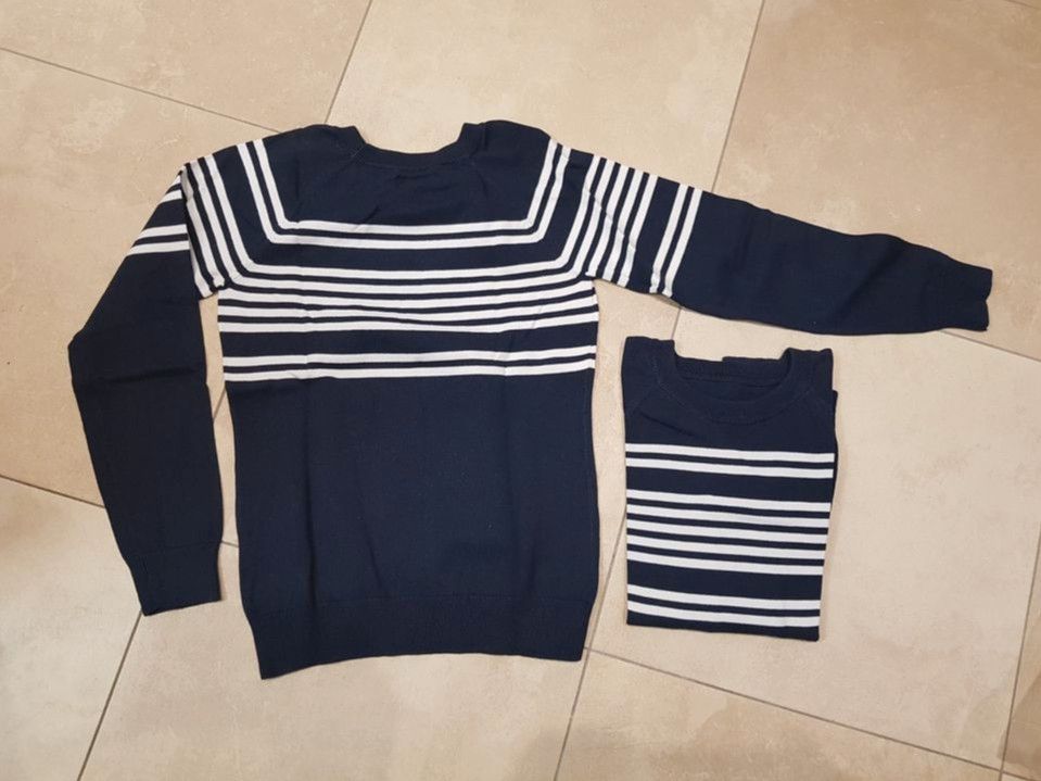 2x TCM PULLOVER, marine/weiss, Gr. 158/164 in Großbettlingen