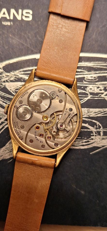 Vintage Mechanische Uhr Cyma Cal 576 Handaufzug 15 Jewels ca38 mm in Winnenden