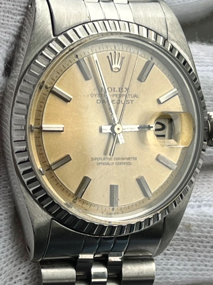 Rolex Datejust 1603 Vintage 1967 36mm Pie Pan Patina Blatt in Hofheim am Taunus