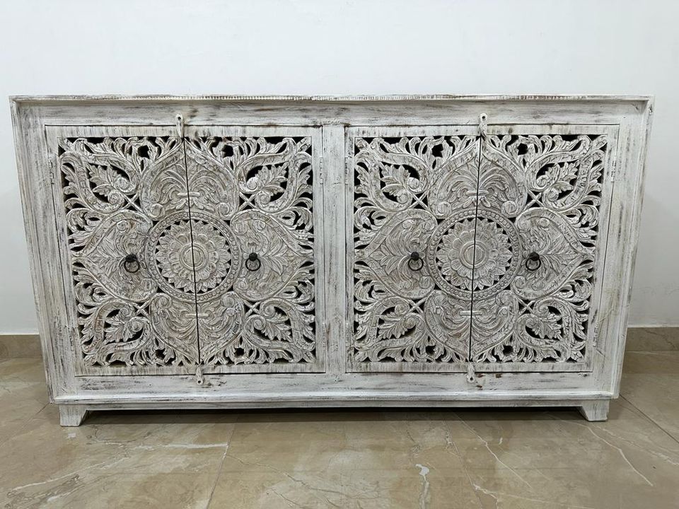 Sideboard Hema indische Kommode aus Mangoholz Weiß 160 cm in Bochum