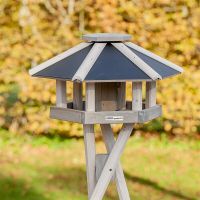 Vogelhaus Weiß mit Kreuzstandfuß Futterhaus Vogel Garten Ständer wetterfest Nordfriesland - Viöl Vorschau