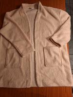 Tolle Teddyplüsch Strickjacke 50/52 beige Niedersachsen - Großefehn Vorschau