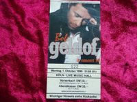 Konzertkarte Bob Geldorf  von 1990  Köln Music Hall Nordrhein-Westfalen - Lüdenscheid Vorschau