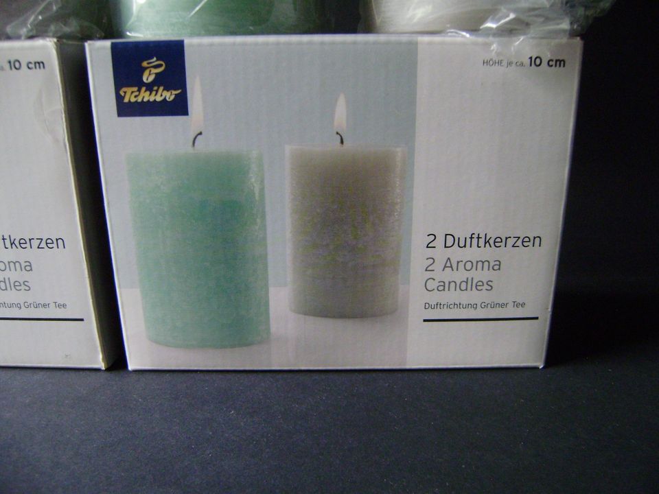 4 Duftkerzen - Aroma Candles 10 cm - Grüner Tee - Wellness -OVP in Hamburg