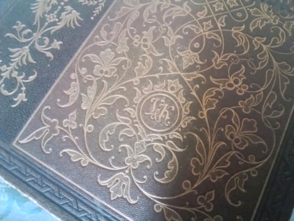 Dt. Literaturgeschichte - antikes Buch, 1883 - reich verziert in Herbstein