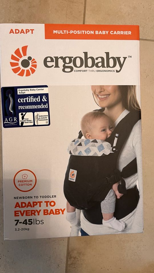 Ergobaby Adapt Baby Trage schwarz + OVP in Boppard