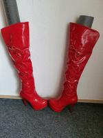 NEU Lackstiefel High Heel Plateau Rot Gothic WGT 37 Sachsen - Markkleeberg Vorschau
