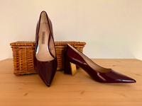 Zara Lack Pumps High Heels dunkelrot Gold Gr 40 Hamburg-Nord - Hamburg Winterhude Vorschau