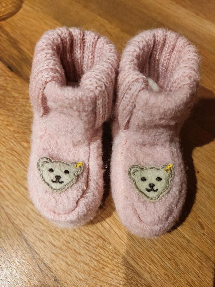 Steiff Knopf im Ohr Baby Schuhe Wollwalk Wagenschuhe Gr. 17 in Hennef (Sieg)