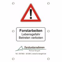 Forstbanner - Forst-Absperrbanner - Banner zum Sperren von Wegen Bayern - Frensdorf Vorschau