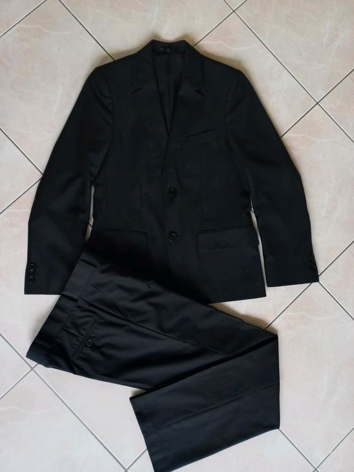 Lemmi Anzug 158 slim schwarz Sakko und Hose in Golchen