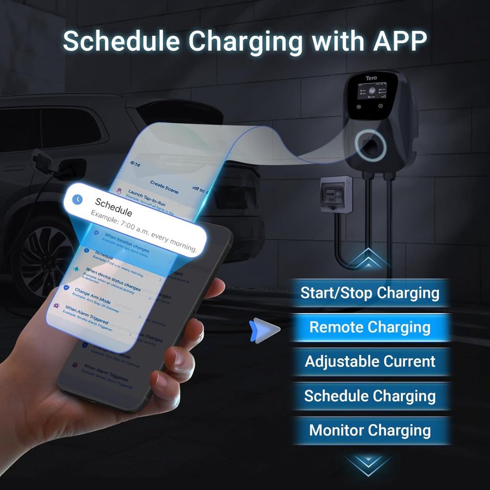 EV Ladegerät Smart APP mit 32A Typ 2 22kW Heim Ladestation E Auto in Neuwied