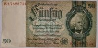 Geldschein,Reichsbanknote, 50 Reichsmark vom 30.03.1933. Nordrhein-Westfalen - Hamm Vorschau