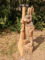 Hase Jäger Kettensägen kunst Chainsaw Carving Schnitzen Dresden - Langebrueck Vorschau