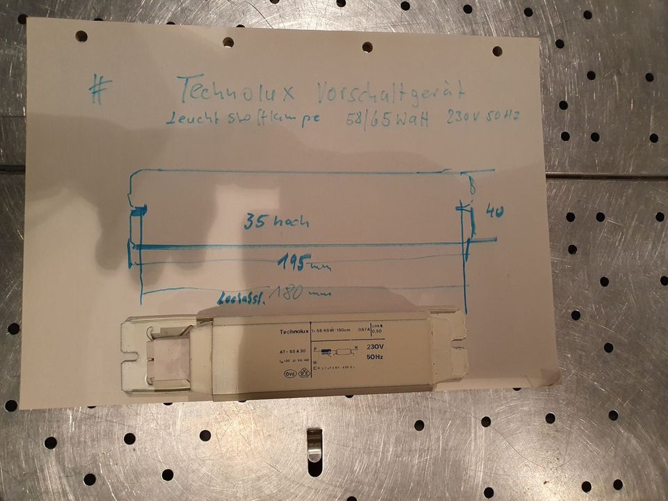 65 / 58W Vorschaltgerät-VVG für Leuchtstofflampe At-65 A30 #31h in Nürtingen