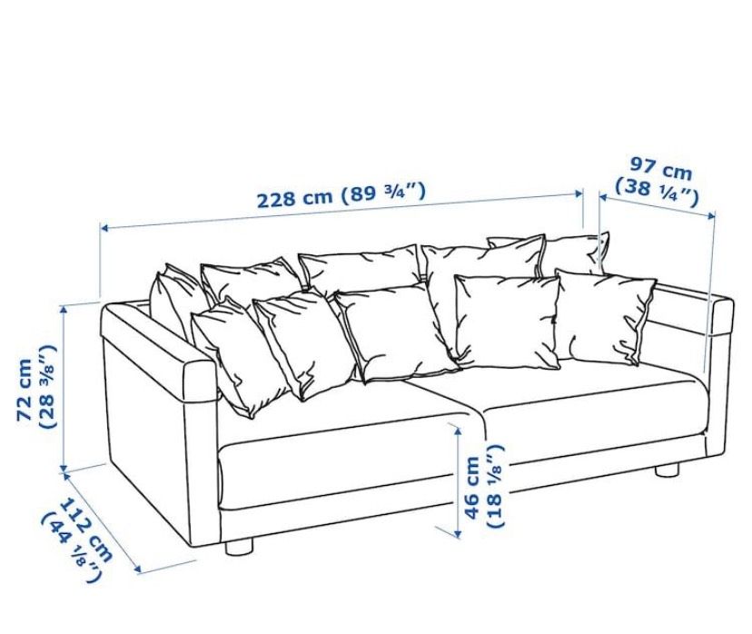 Ikea 3er Sofa Stockholm 2017 blau Samt in Aachen