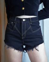Reclaimed Vintage Jeans Booty Shorts schwarz Highwaist XS Berlin - Neukölln Vorschau