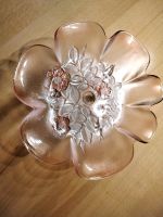 Glasschalen mit Fuß rosa Blumen vintage Boho Bayern - Karlshof b Ederheim Vorschau