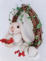 Osterkranz Osterhase Natur Filz Handmade Deko Geschenk Handarbeit Baden-Württemberg - Neuenburg am Rhein Vorschau