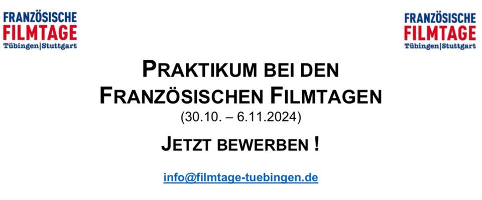 Filmfestival sucht Mitarbeiter*innen/Praktikant*innen! in Tübingen