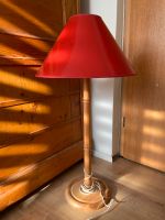 Ikea Stehlampe mit rotem Schirm Holzfuss München - Laim Vorschau